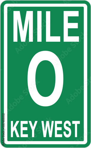Key West mile 0 sign