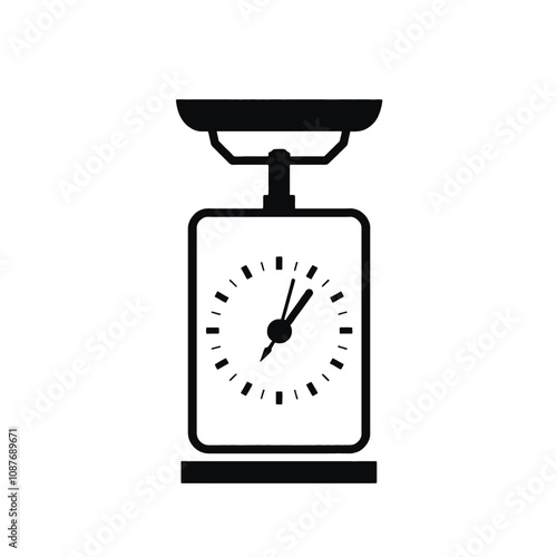 a vector silhouette of a weighing scale