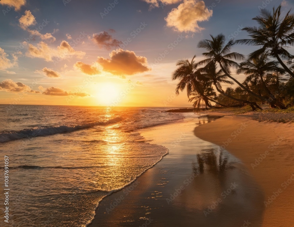 Sunsets of Serene beach sun tropical ocean Sunsets of Serene beach sun tropical ocean