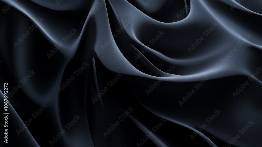 Abstract Draped Black Fabric Texture Background Abstract Draped Black Fabric Texture Background