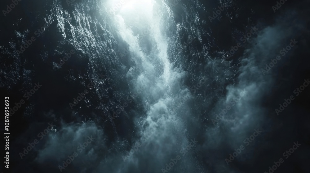 Dramatic Underwater Light and Texture Scene Dramatic Underwater Light and Texture Scene