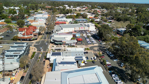 Panoramic aerial view of Margaret River skyline in Western Australia photo