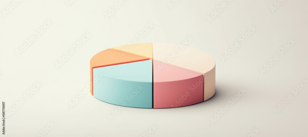 Obraz premium Modern Pie Chart Design on Global Healthcare Spending 2024 in Pastel Colors for Reports