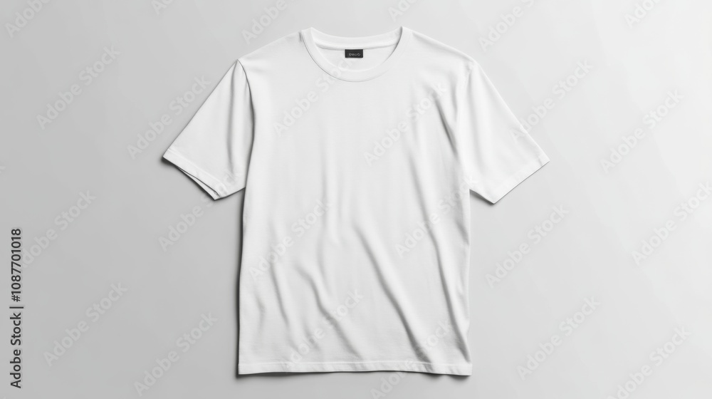 White T-Shirt Mockup: Simple & Minimalist Fashion Design White T-Shirt Mockup: Simple & Minimalist Fashion Design