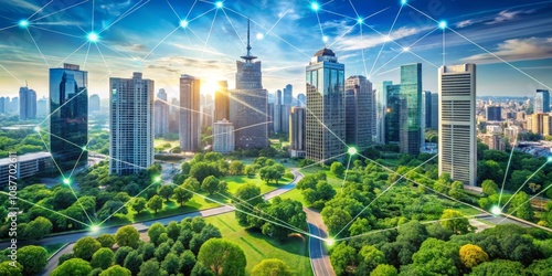 Smart City Aerial View of C...