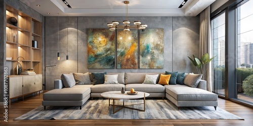 Modern Living Room Interior...