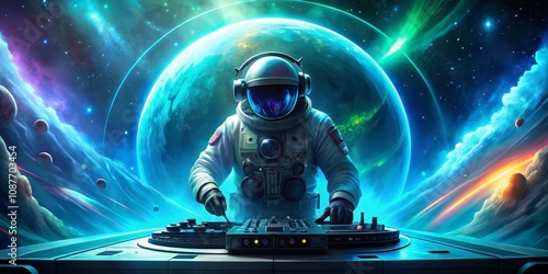 Cosmic DJ Astronaut Mixing ...
