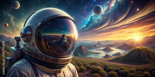 Astronaut's Reflection Alie...
