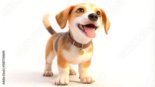 3D Rendered Beagle Puppy Jo...