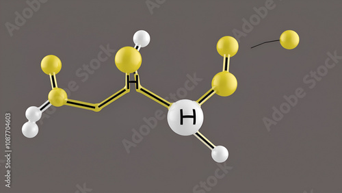 Oleuropein aglycone, a methyl ester, a diester, a member of catechols, a member of pyrans, a lactol and a secoiridoid. Molecular structure. 3d illustration photo