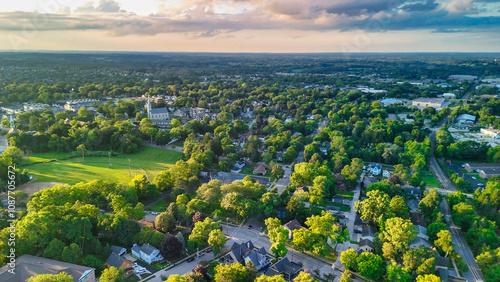 Aerial view of Cedarburg, Wisconsin photo