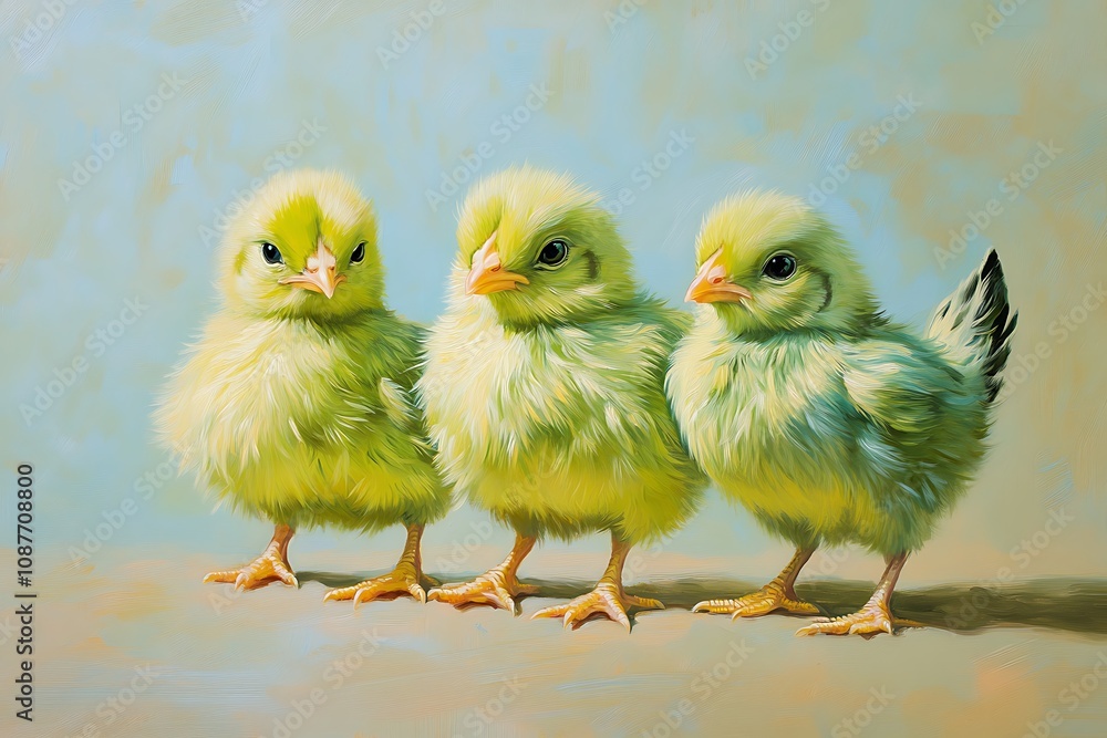 Fototapeta premium green chicks