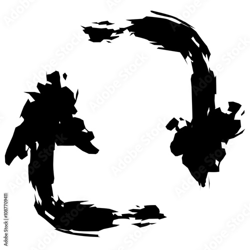 repost icon made of black paint