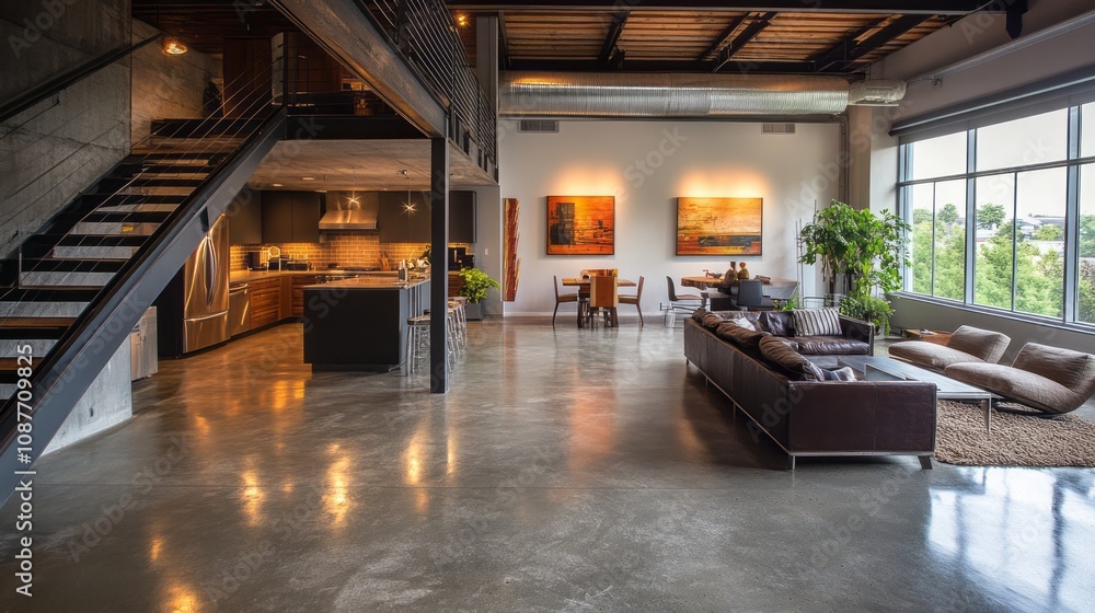 Modern Loft Apartment Interior Design Features Open Space Modern Loft Apartment Interior Design Features Open Space