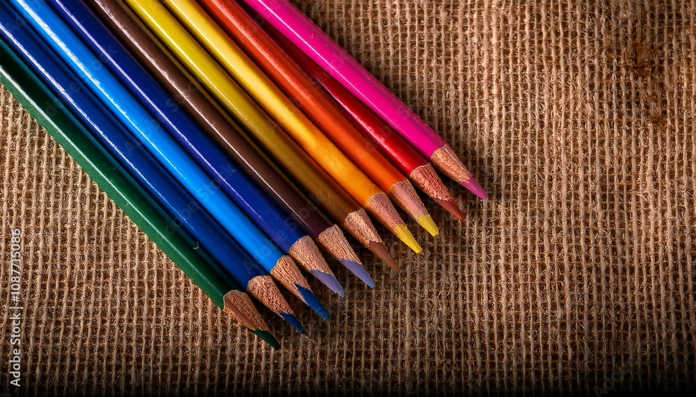 pencils on a white background pencils on a white background