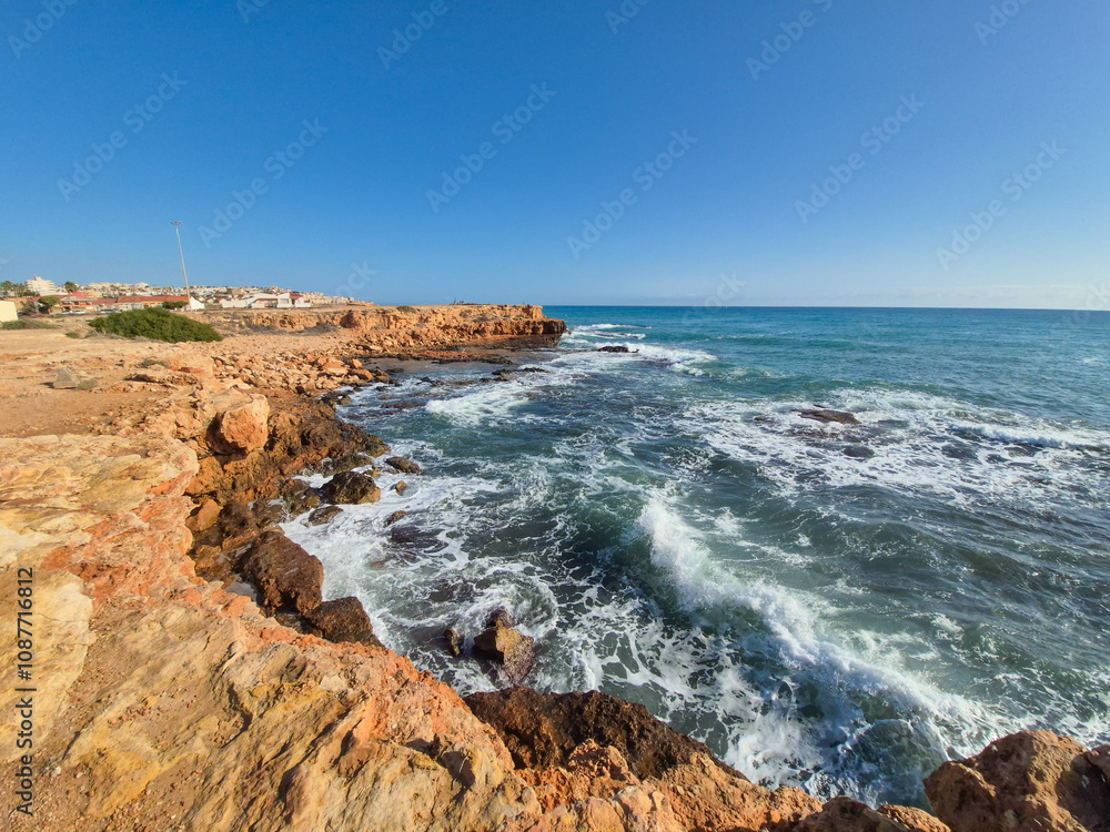 Vega Baja del Segura - Mar revuelto en el litoral de Torrevieja