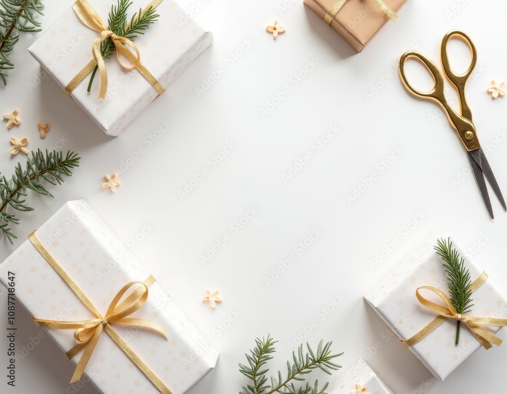 Flat Lay Pack 01: Elegant Christmas Gifts and Decor Flat Lay Pack 01: Elegant Christmas Gifts and Decor
