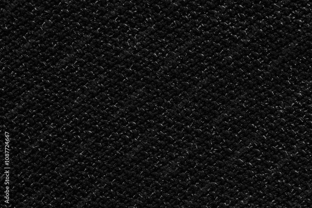 Black fabric background. Dark fabric texture close-up Black fabric background. Dark fabric texture close-up