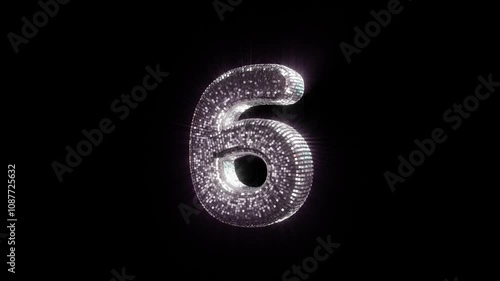 Wallpaper Mural Number 6 with Disco Ball aesthetics On Alpha Loop Torontodigital.ca