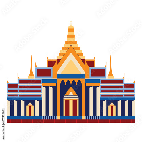 Obraz na płótnie Thailand Buddhism Ancient Temple in Bangkok w salonie