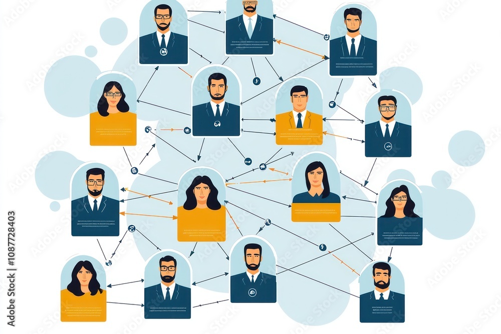 Organization chart infographic with multiple options for business hierarchy visualization Organization chart infographic with multiple options for business hierarchy visualization