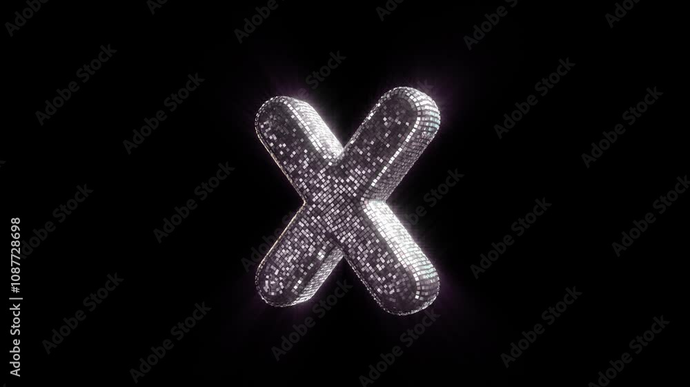 X Letter with Disco Ball aesthetics On Alpha Loop X Letter with Disco Ball aesthetics On Alpha Loop
