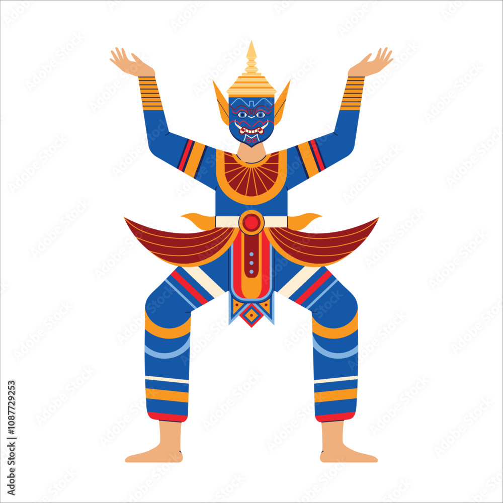 Thailand Khon Traditional Dance Character in Mask