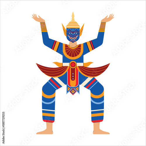Obraz na płótnie Thailand Khon Traditional Dance Character in Mask w salonie