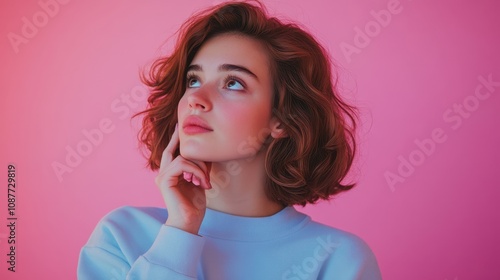 Wallpaper Mural The Thoughtful Young Woman Torontodigital.ca