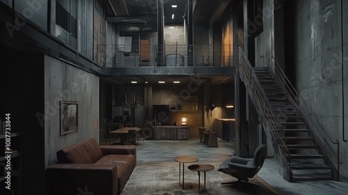 Wallpaper Mural Industrial Loft Apartment Modern Living Space Design Torontodigital.ca