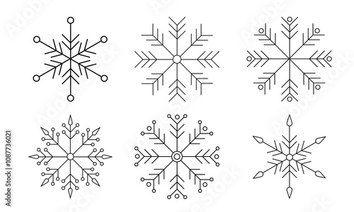 snowflake vector. winter snowflakes vector art. winter snowflakes icon