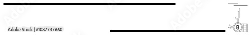 Black horizontal lines form a barcode on a plain white background. Small details, including letters and numbers, represent specific data. Ideal for modern retail, inventory, technology, data