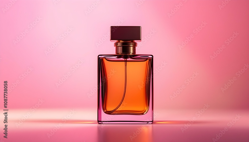 Elegant Perfume on a table with colourful lights Elegant Perfume on a table with colourful lights