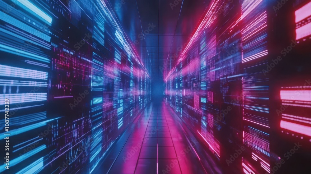 The Futuristic Neon Corridor The Futuristic Neon Corridor