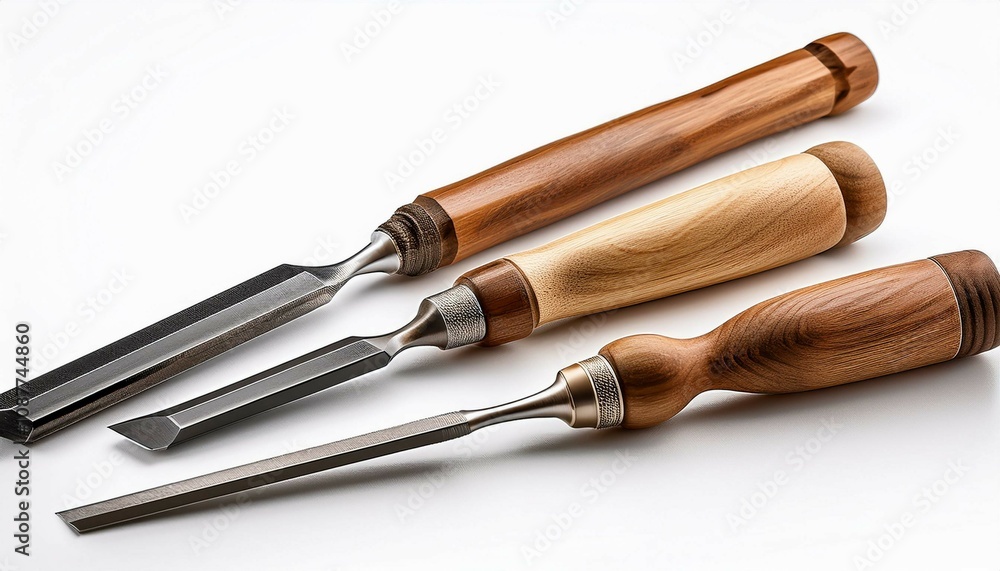 set of knives isolated on white