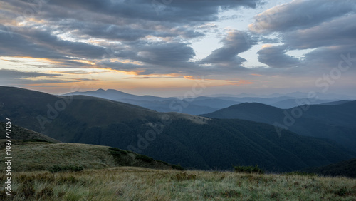 Ukrainian mountains Carpathians in autumn