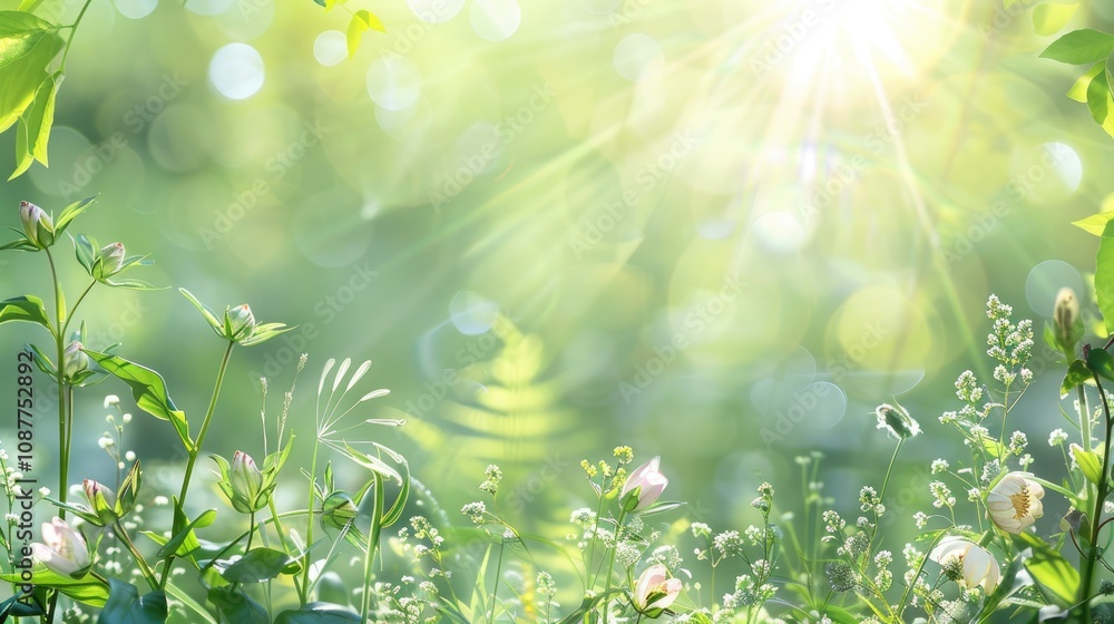 Sunny Vegetation Background Sunny Vegetation Background