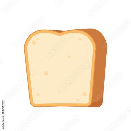 Cute happy toast. Vector cartoon illustration icon design. Isolated on white background.