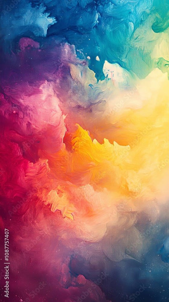 Abstract Colorful Swirling Paint Texture - Modern Art Abstract Colorful Swirling Paint Texture - Modern Art
