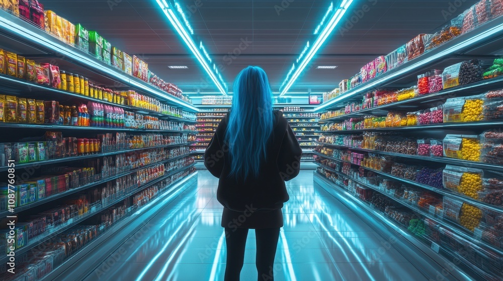 The Neon Grocery Store Scene The Neon Grocery Store Scene