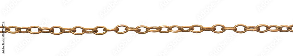 Fototapeta premium gold chain on transparent background