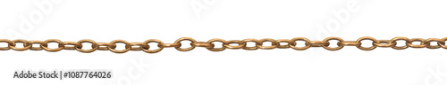 gold chain on transparent background