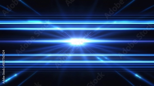 Blue Light Streaks with Glowing Center