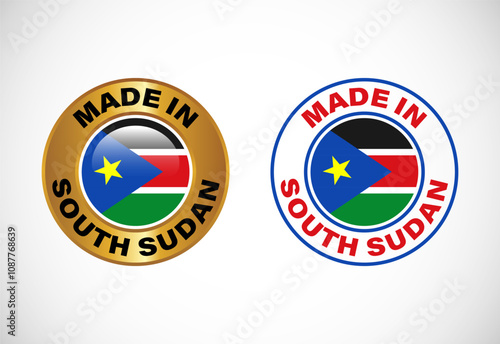 Made in South Sudan label icon with flag. Icon set for business, badge, seal, sticker, logo, and symbol Free Download Made in South Sudan label icon with flag. Icon set for business, badge, seal, sticker, logo, and symbol - GFXLoad