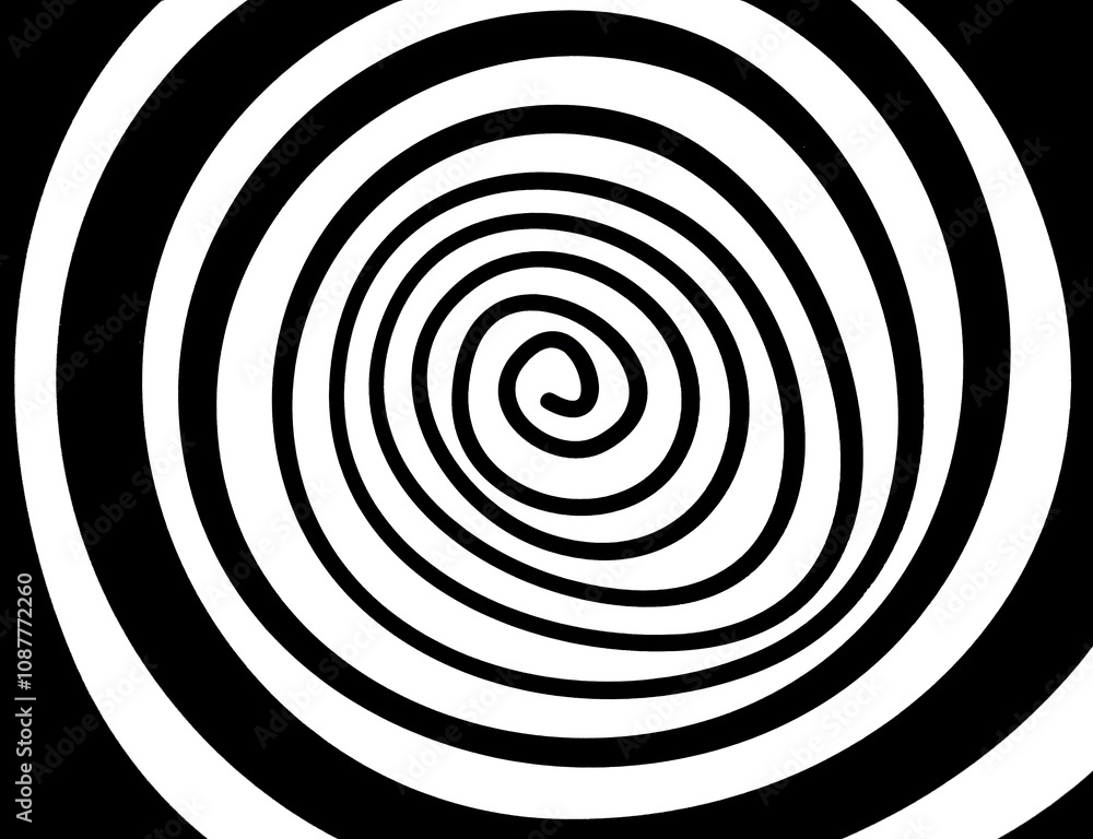 Naklejka premium Hypnosis visualisation conept endless spiral