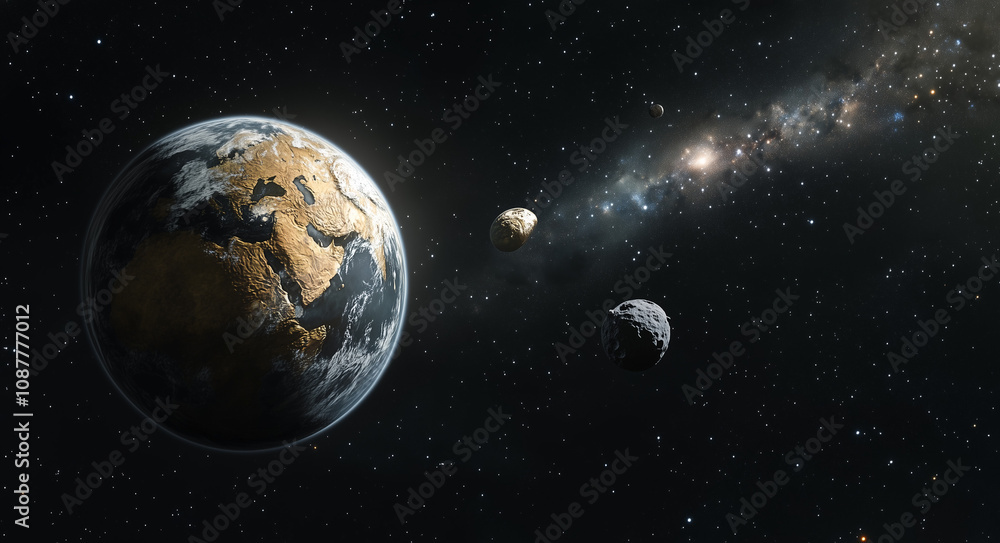 Naklejka premium earth in space