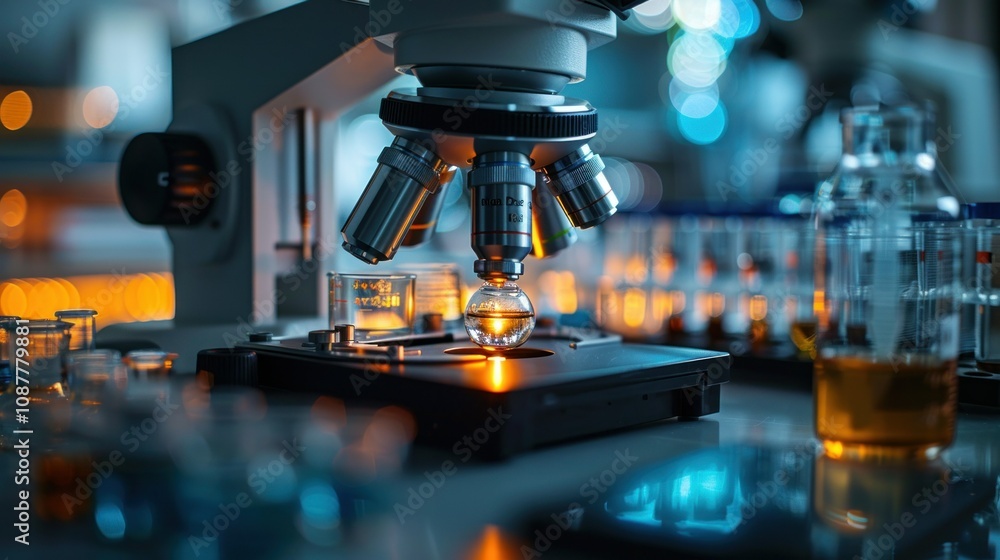 Microscope in a Laboratory Setting Microscope in a Laboratory Setting