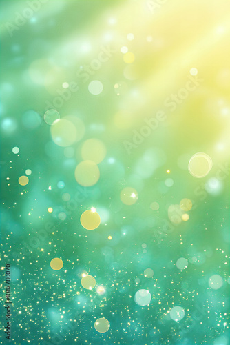 Abstract festive background with warm light rays and golden bokeh, ideal for holiday celebrations, elegant designs, and decorative projects