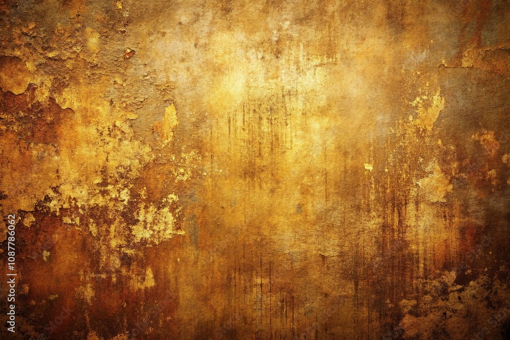 Distressed rusty surface with gold grunge overlay on white background. Distressed rusty surface with gold grunge overlay on white background.