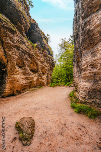 Cesko Svycarsko, Bohemian Switzerland - Tiske Steny on the North of Czech Republic photo